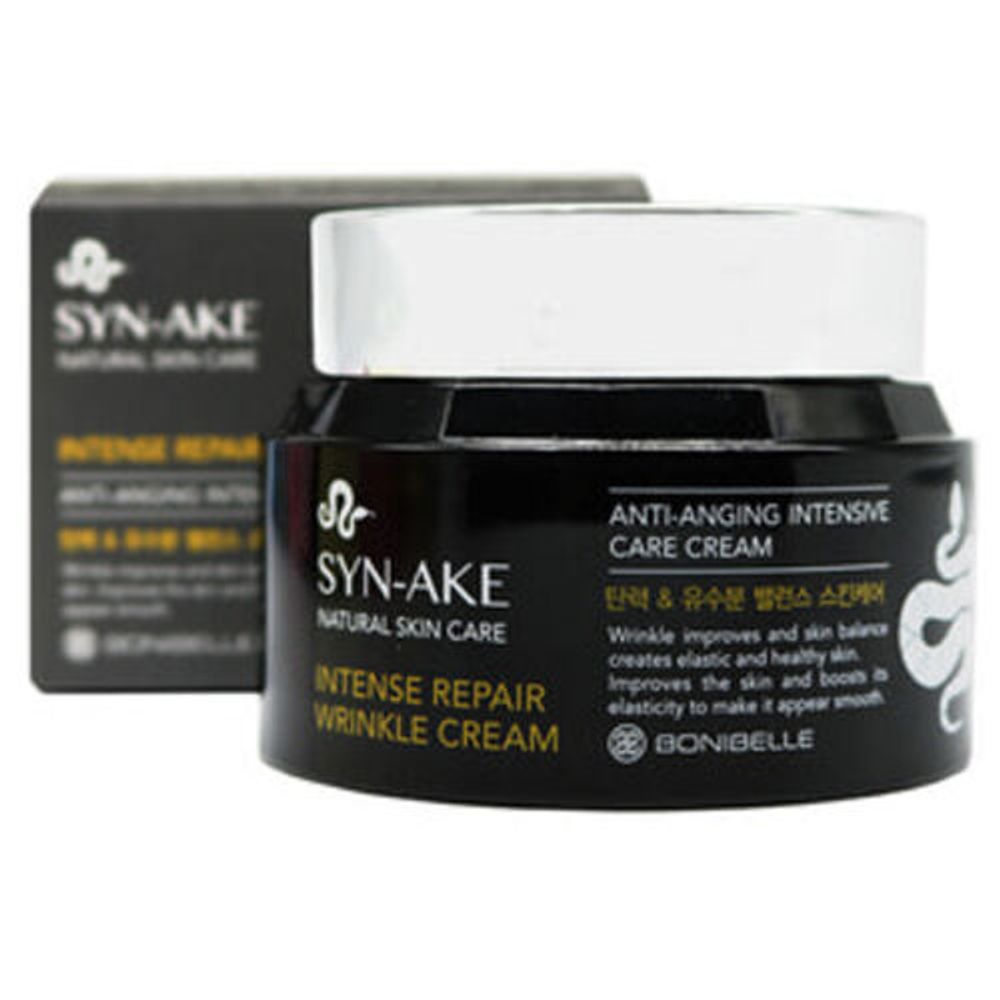 Enough Крем для лица с змеиным пептидом – Bonibelle syn-ake intense repair wrinkle cream, 80мл