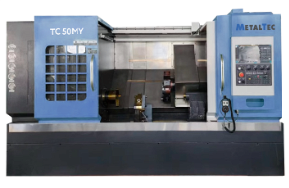 Токарный станок чпу с наклонной станиной и осью Y MetalTec ТС 50MY