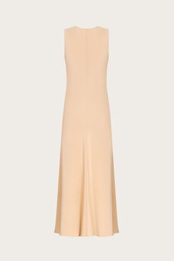 Платье - сорочка из бежевого шелка