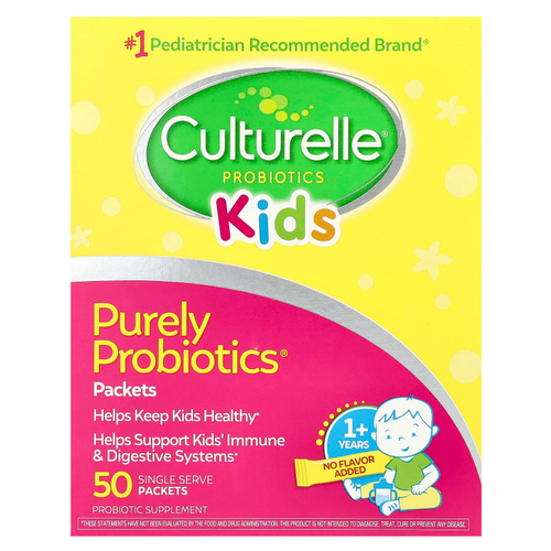 Culturelle, Kids, Purely Probiotics®, пробиотики для детей от 1 года, 50 порционных пакетиков по 1,5 г (0,05 унции)