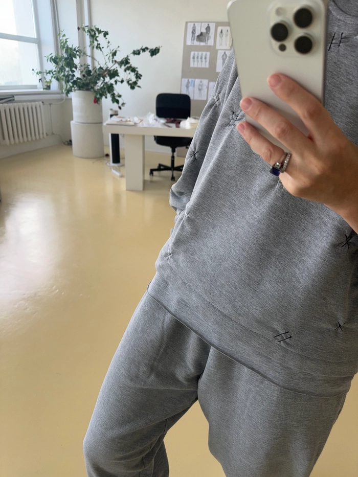 БРЮКИ БРАНДО СЕРЫЙ МЕЛАНЖ