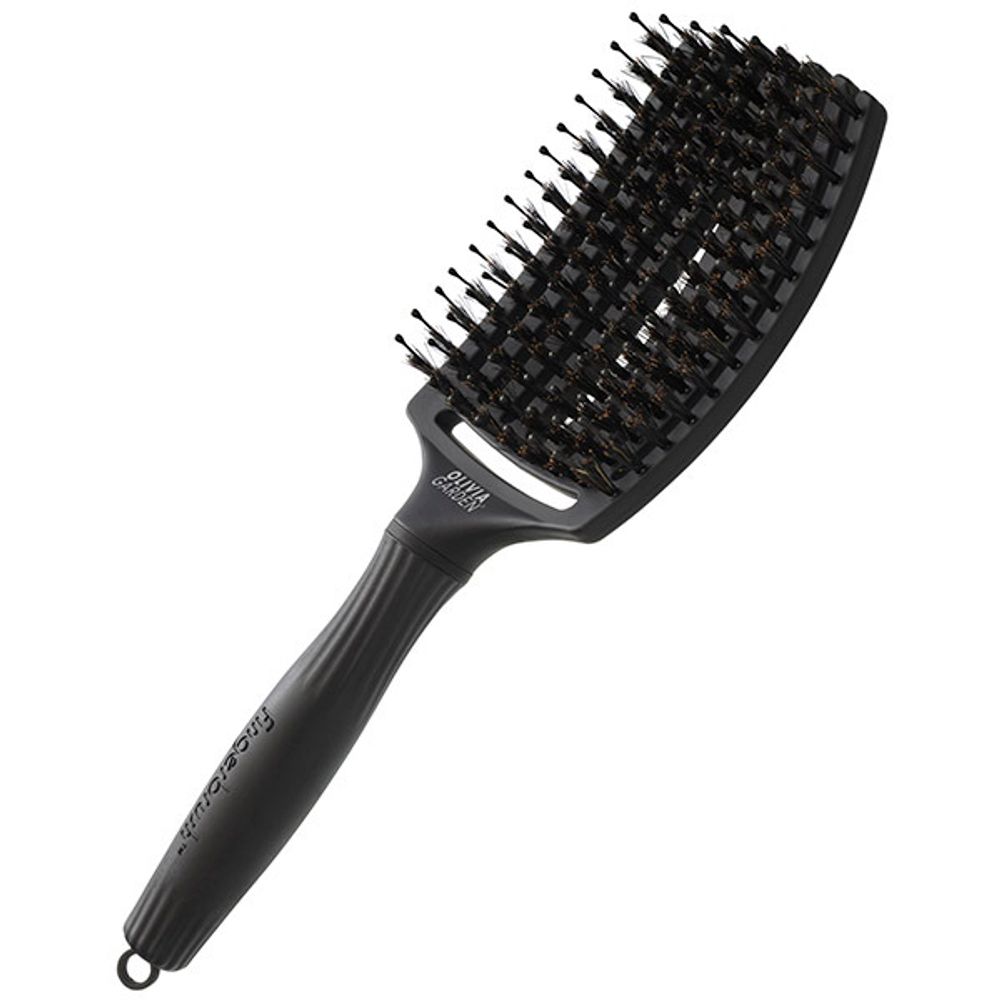 Щетка для волос Olivia Garden Fingerbrush, Care Iconic Boar&Nylon Full, Black, L ID1731 - 2
