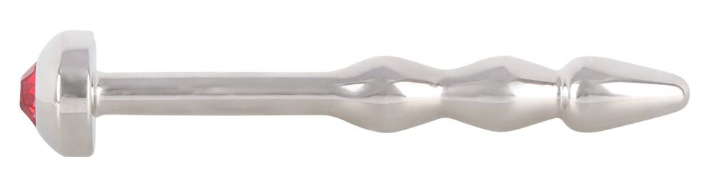 Уретральный стимулятор с декоративным стразом Sextreme Jewel Cockpin - 8 см. (Цвет: серебристый)