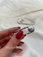 Брошь булавка Верс. серебристая