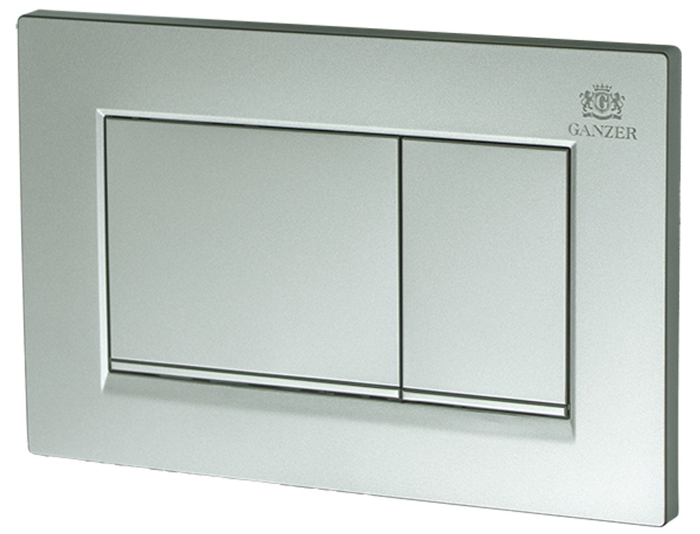 Кнопка для инсталляции СМАРТ,  с КВАД. клав. (САТИН)  GANZER  (24/1шт)