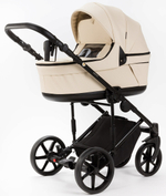 Детская коляска Adamex Locco Light Deluxe 3 в 1 LL-SA08 (КРЕМОВАЯ КОЖА)