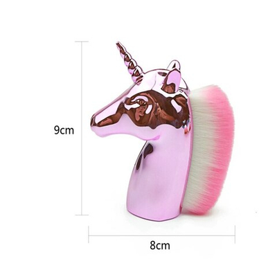 Кисть смётка "Единорог" розовый металлик