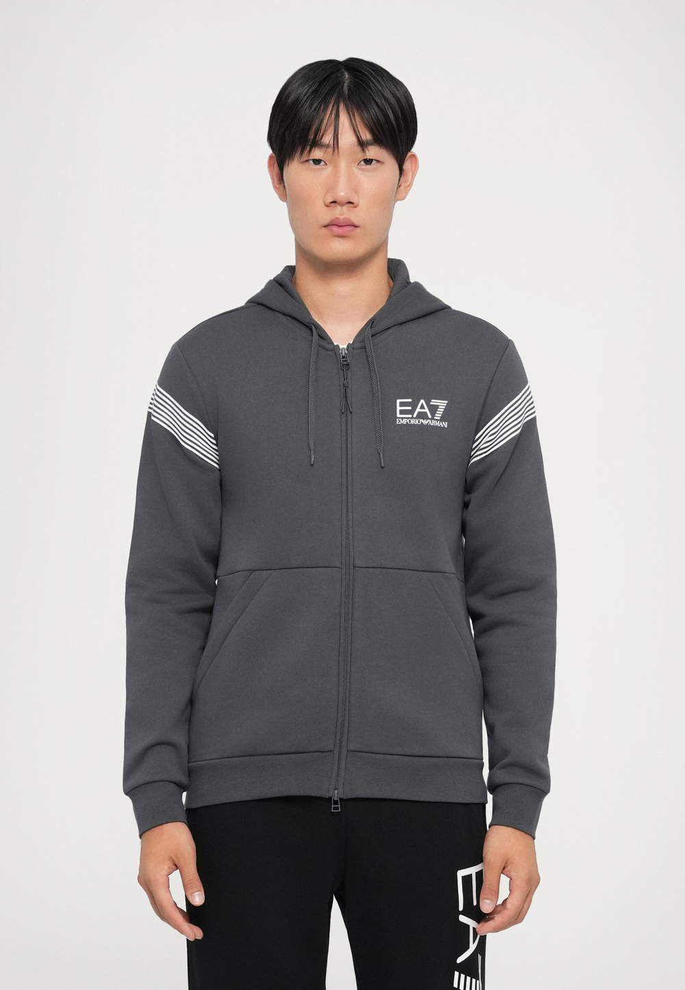 EA7 Emporio Armani Толстовка с капюшоном - Серый