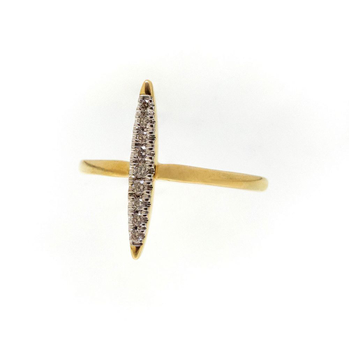 Кольцо из жёлтого золота 585 пробы с бриллиантами