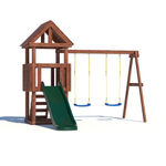 Детская площадка Junior Color с деревянной крышей