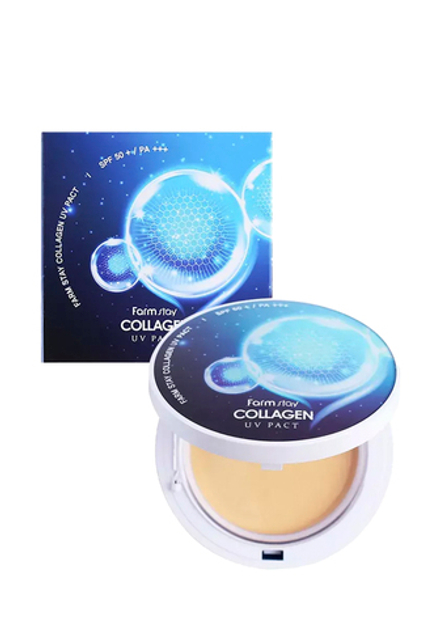 FarmStay Collagen UV Pact SPF 50+/PA+++ Компактная пудра с коллагеном