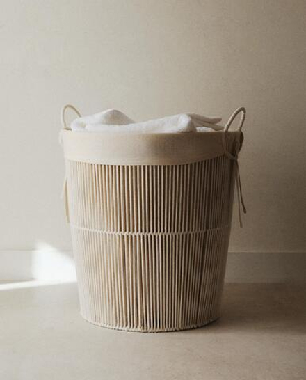 Zara Home Корзина из нержавеющей стали, цвет бежевый, 51 см