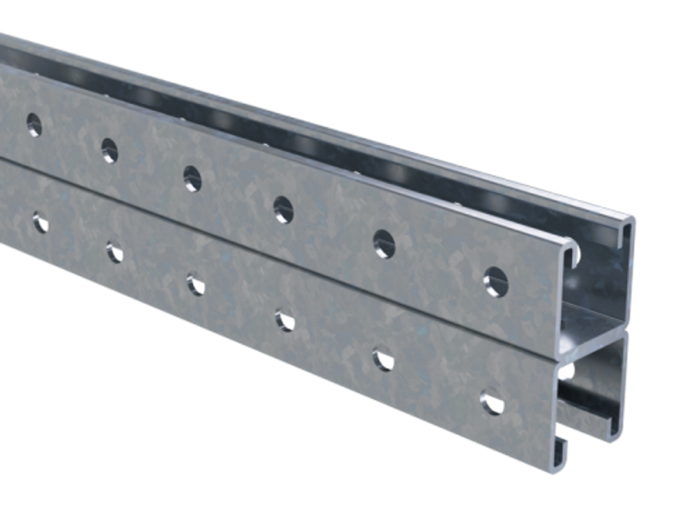 Двойной С-образный профиль 41х41, L2900, толщ.2,5 мм, нержавеющая сталь AISI 304