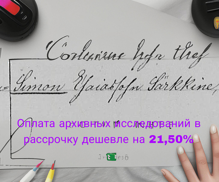 Оплатить архивные исследования в рассрочку? Дешевле на 21,50%
