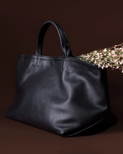 Тоут из кожи Weekender bag «Black stone»