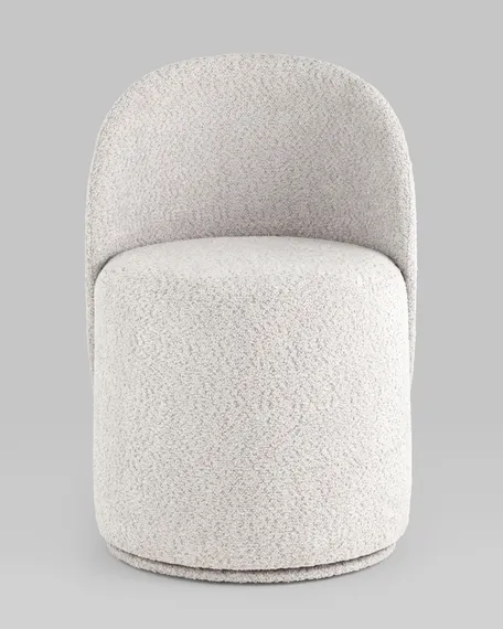 Пуф Loreen вращающийся букле светло-серый