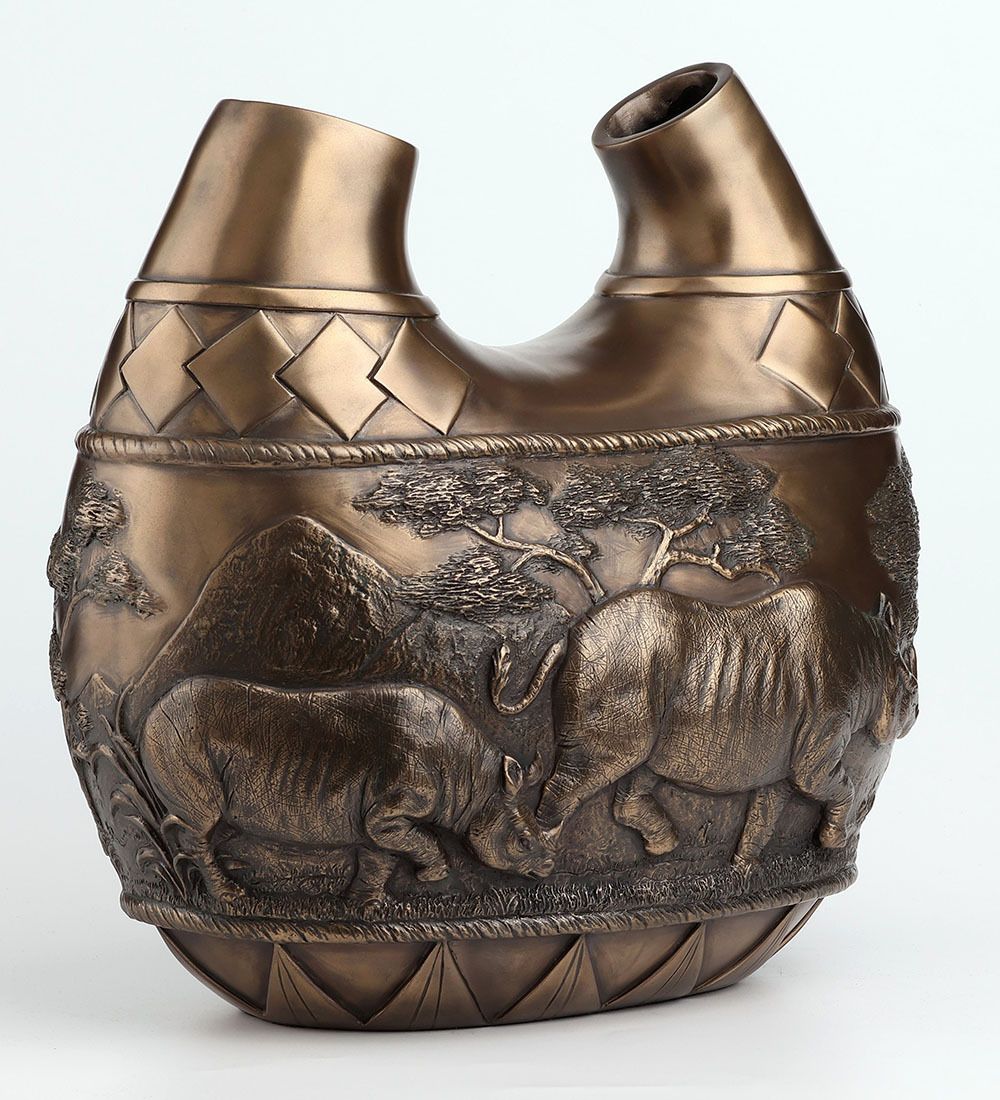 Veronese WS-1395 Ваза «Сафари - носороги»