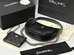 Женская сетчатая сумка Chanel черного цвета
