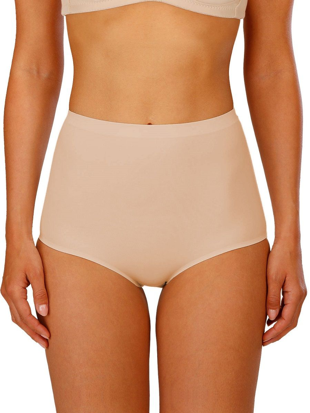 Набор из 2 трусов-макси из гладкого микроволокна (Размер: L) (Цвет: кремовый)