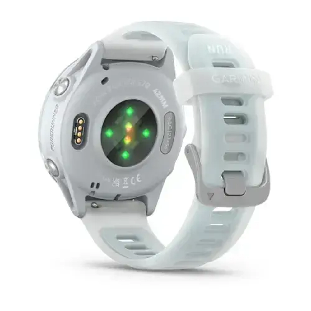 Умные часы Garmin Forerunner 570 - 42 мм Алюминий облачно-голубой с полупрозрачным ремешком белого/облачно голубого цвета