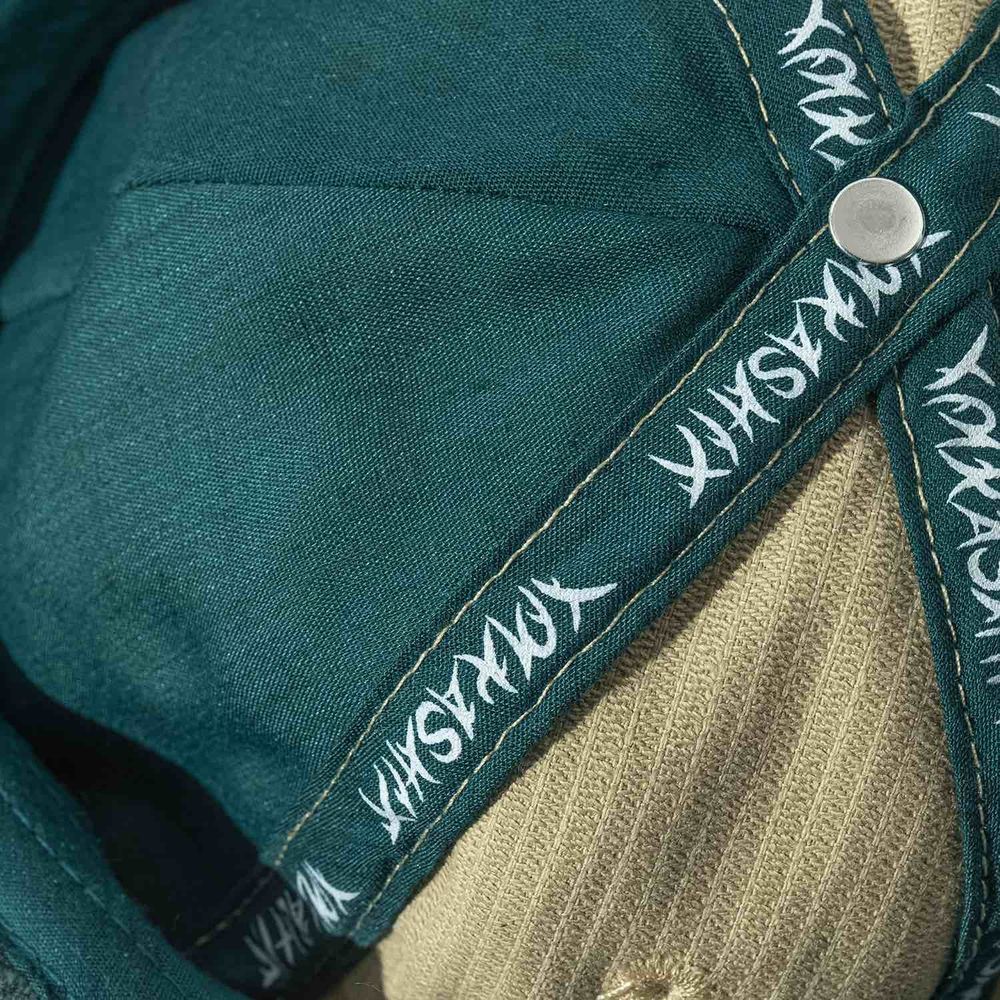 Кепка Ymkashix Velvet Graffiti logo темно-зеленая/песочная