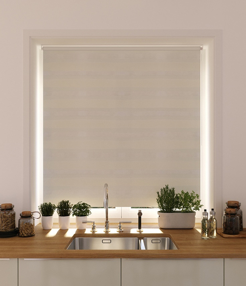 Рулонные шторы День-Ночь Молочный