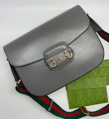 Сумка Gucci 1955 Horsebit серый