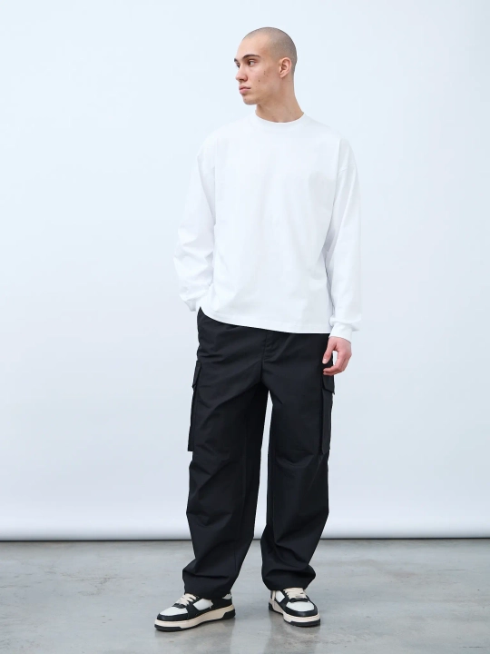 Лонгслив оверсайз (белый) 230 г