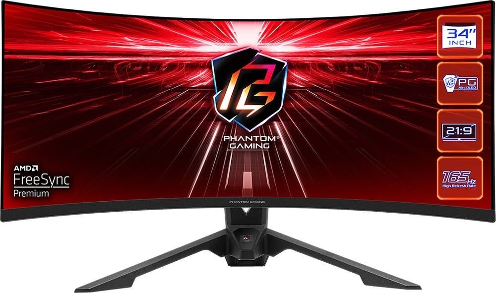 Монитор ASRock PG34WQ15R3A черный