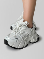 Кроссовки GG135 комбинированные с сеточкой на массивной подошве