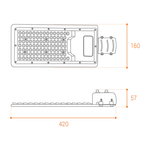 Уличный светильник WOLTA STL-100W/04 100Вт 5700К IP65 11000лм 420×160×57мм