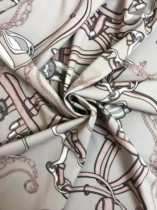 Плательная принт, ремешок коричневый на сером SUPER SOFT D08C1