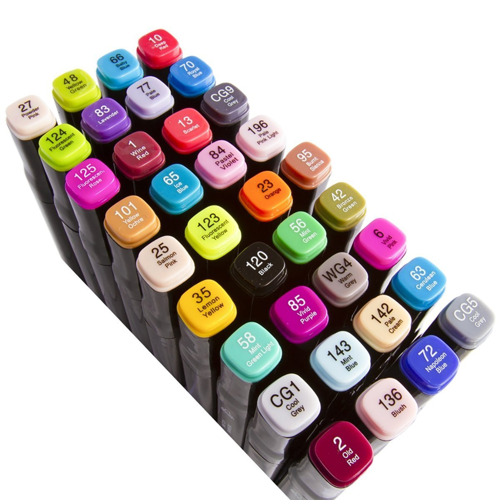 Набор скетчмаркеров DUO Alingar, 36 цветов, основные, пулевидный/клиновидный 1-6 мм, спиртовая основа, сумка-чехол с ПВХ каркас-ячейками