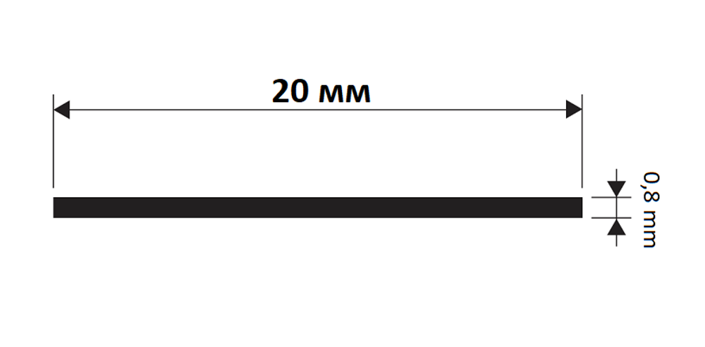 Полоса из нержавеющей стали SP117-20мм глянец 2700 мм