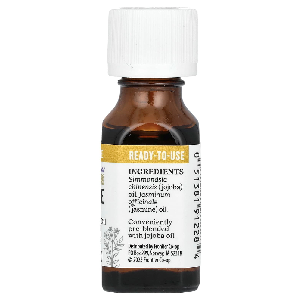 Aura Cacia, Чистое эфирное масло в масле жожоба, абсолют жасмина, 15 мл (0,5 жидк. унц.)