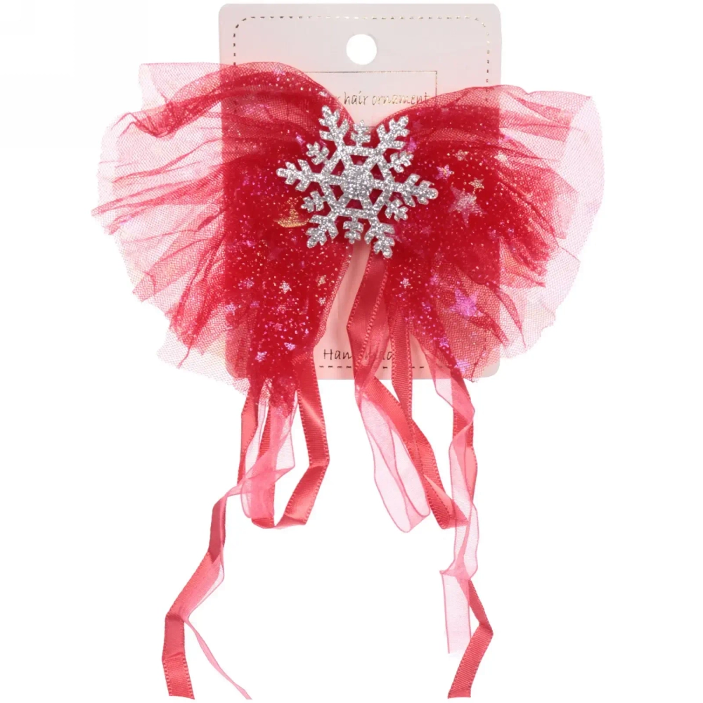 Зажим для волос «Снежинка”, микс 6 цветов, 13*11см