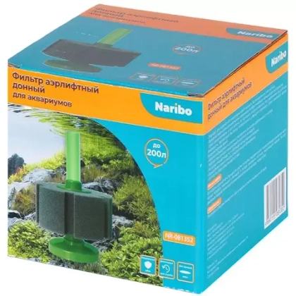 NARIBO Фильтр аэрлифтный донный L (губка), до 200 л