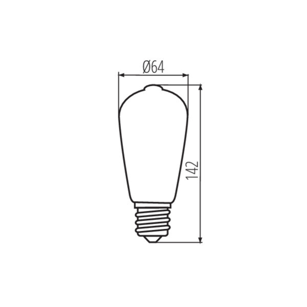 Филамент светодиодные лампы KANLUX XLED ST64 7W 2500К WW