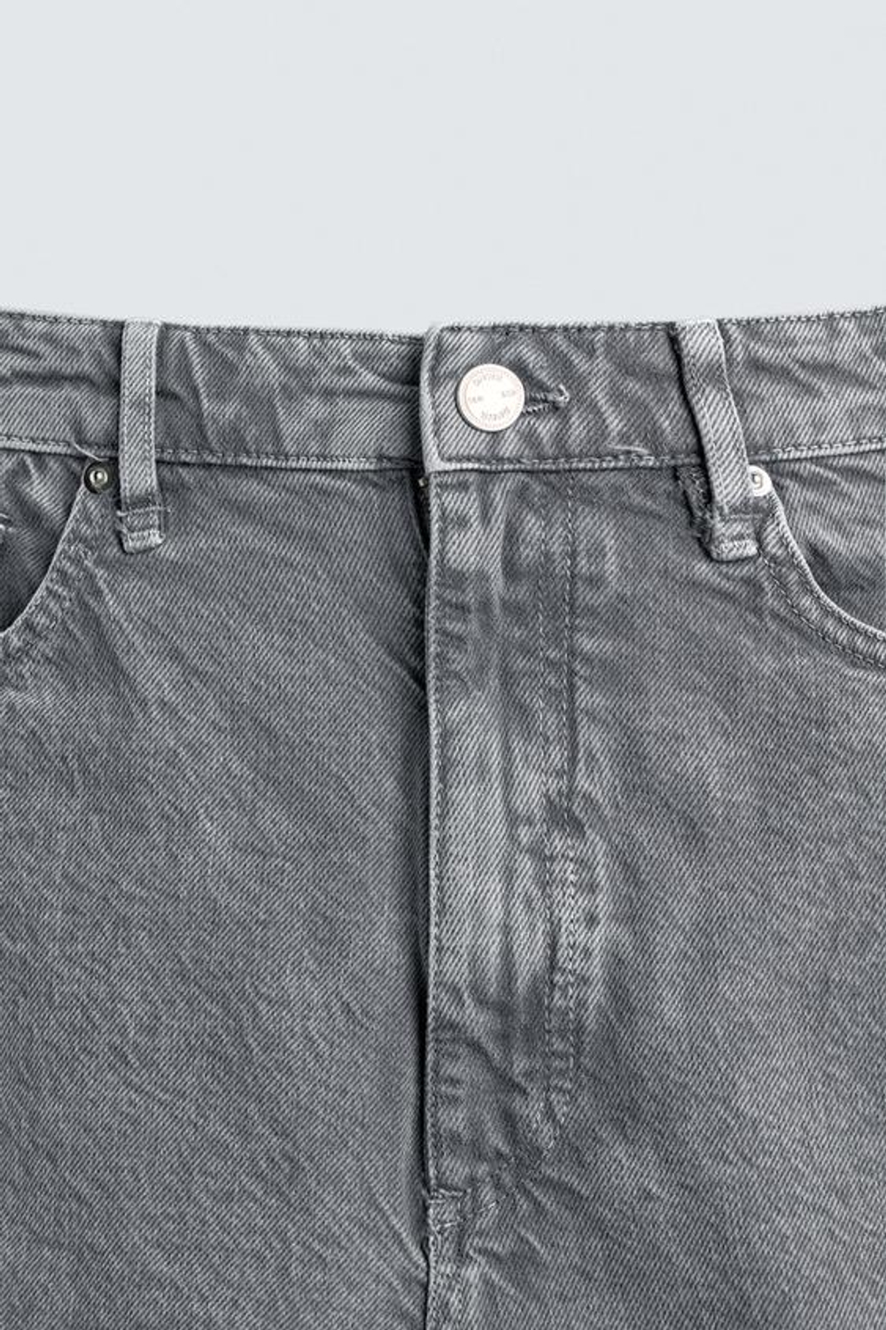ZARA ШОРТЫ BAGGY FIT, ЛИНЯЛЫЙ СИНИЙ