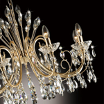 4977/8 HALL ODL23 649 золотой/хрусталь Люстра E14 8*40W VERSIA