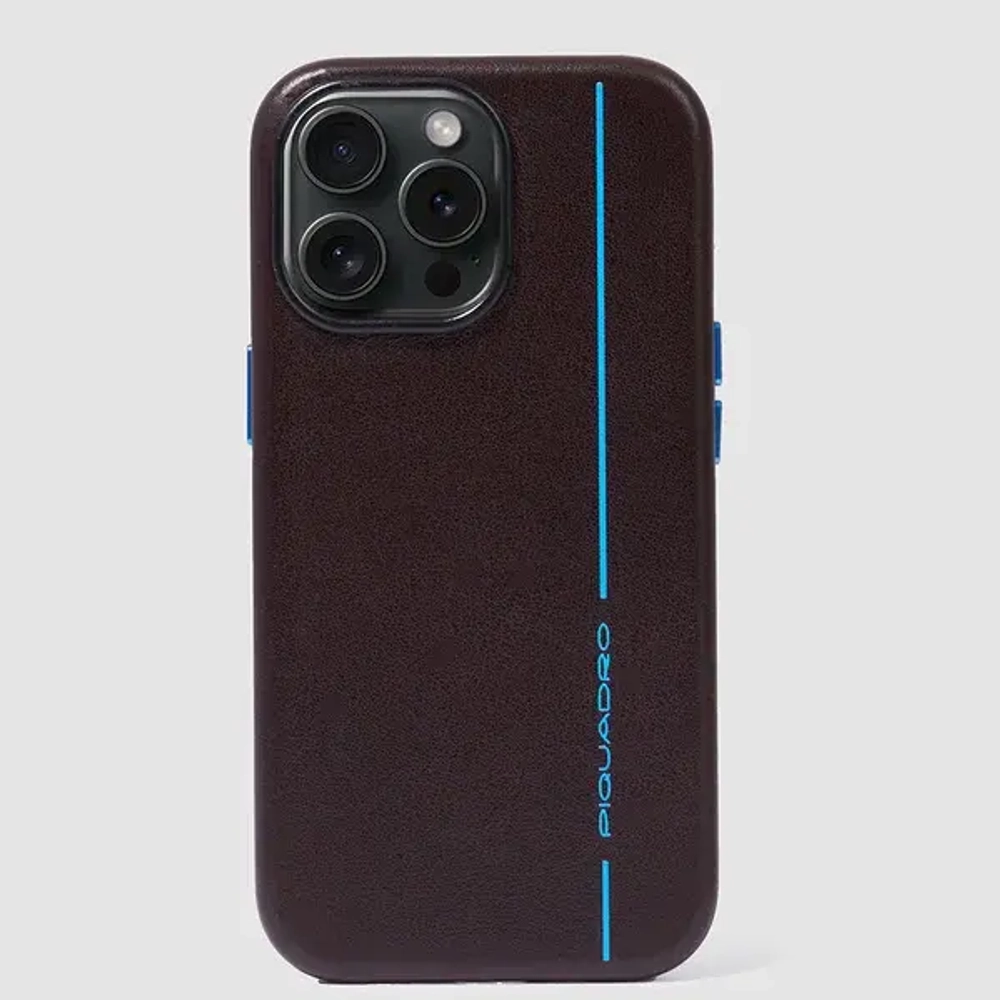 Чехол кожаный для iPhone 15 Pro MAX, Mogano