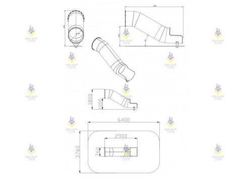 Горка 1000 туннельная прямая