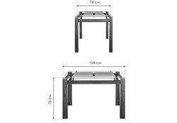 Стеклянный стол Бран 104х74х76 кантри орех