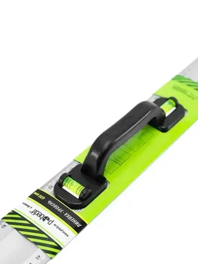 Уровень строительный, линейка строительная с ручкой и уровнями 60 см