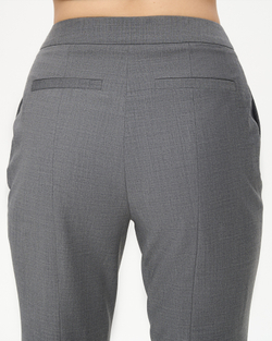 Брюки зауженные из костюмной ткани с разрезами на молнии