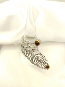 Ювелирные серьги с натуральным гранатом серебро 925