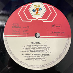 Винтажная виниловая пластинка LP Al Bano and Romina Power Felicita (Германия 1982)