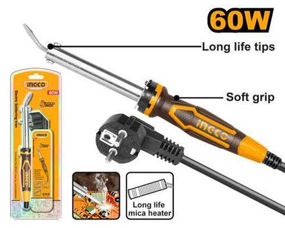 Паяльник электрический изогнутое, плоское 60Вт INGCO SI0368 INDUSTRIAL
