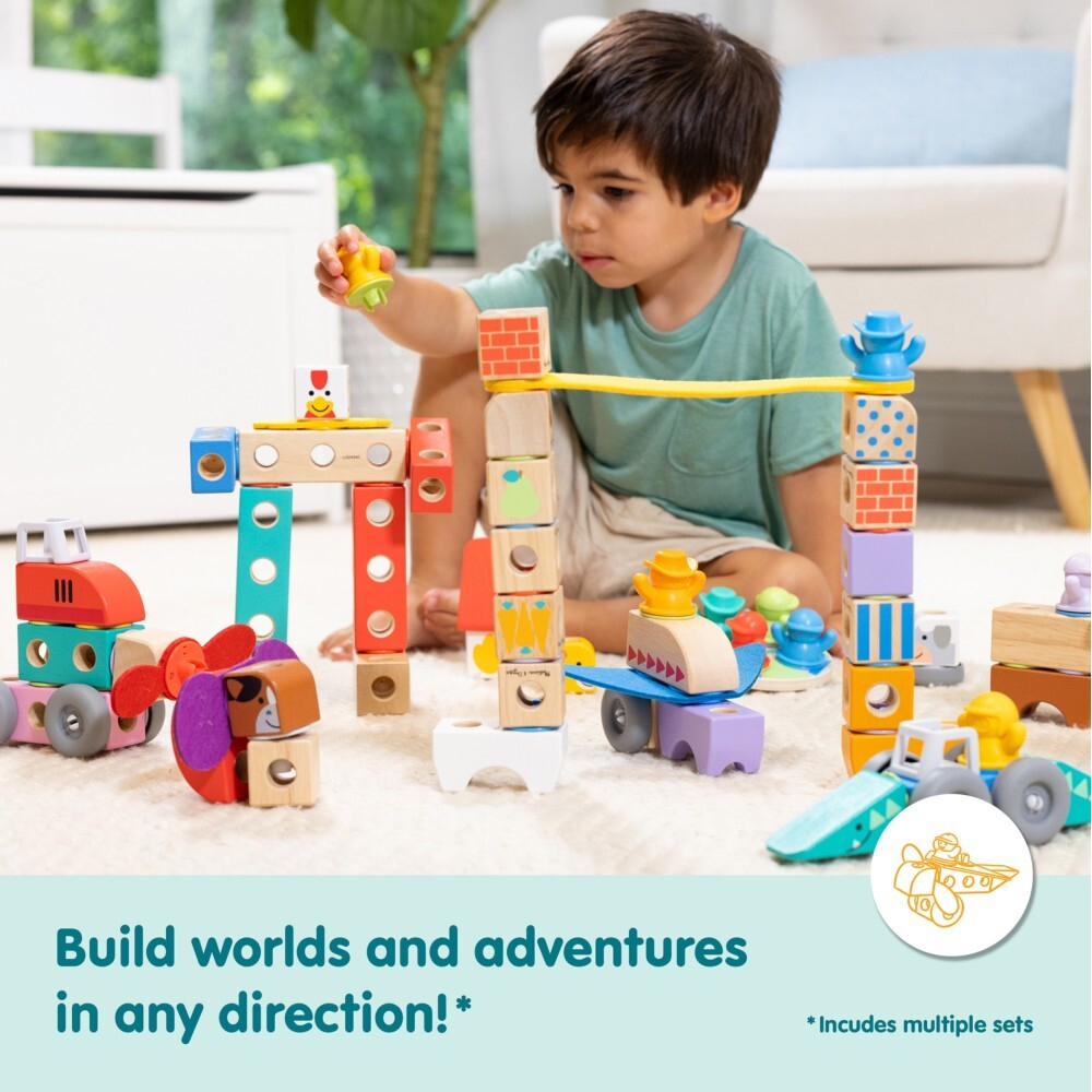 Melissa & Doug - Деревянные блоки для животных Blockables 16 шт. 20155253