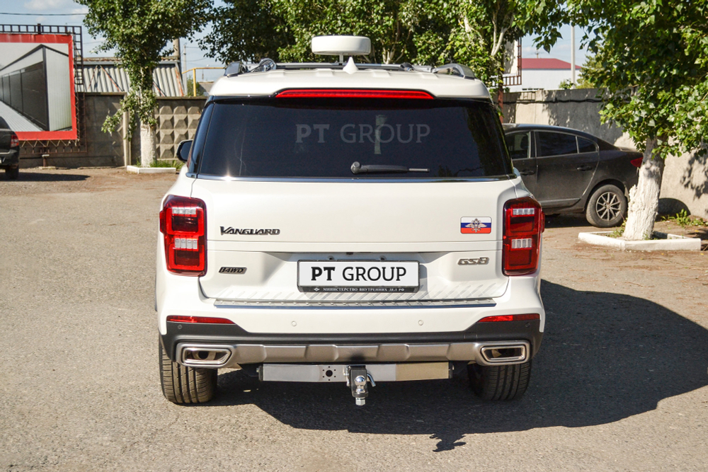 Фаркоп (тип "Е") с нержавеющей накладкой ГАК ГС8 (2019-2022) / PT-Group